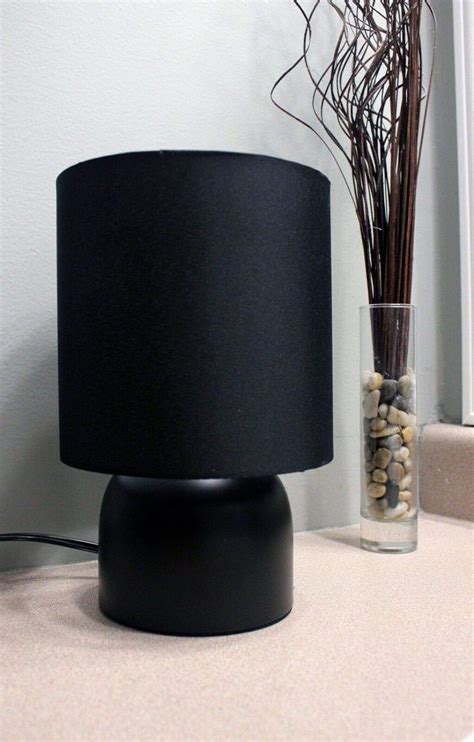 metal and fabric lamp|New Sunbeam Modern Table LAMP with Black Fabric .